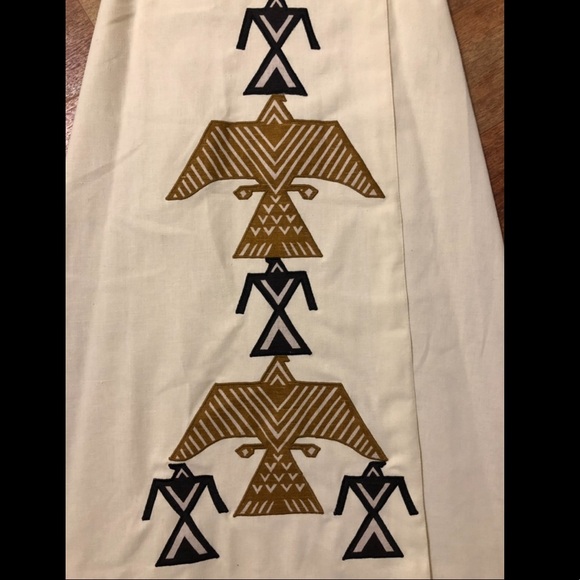 VINTAGE! Bettmaar artwear totem skirt! Wearable art. Vtg Size 8. Modern Size 4 - Picture 2 of 7